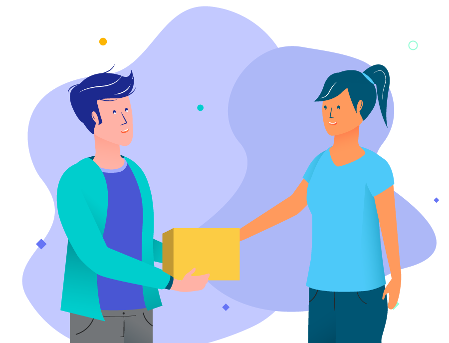 Handing off discreet package